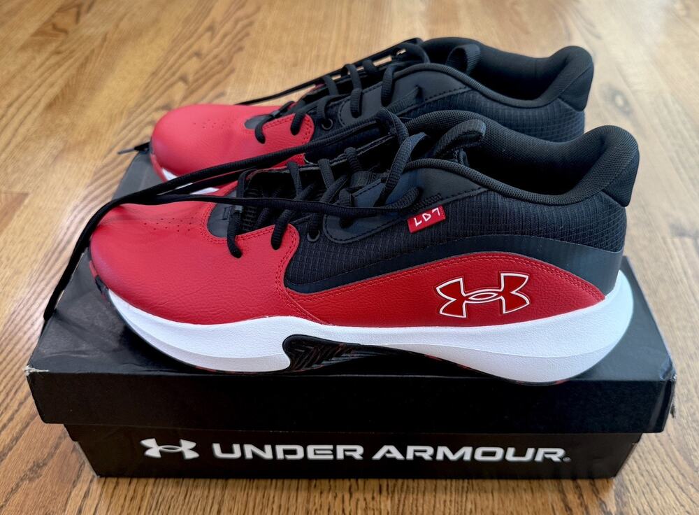 New Men's Under Armour Lockdown 7 - Basketball sneakers in size 13. Red/black.